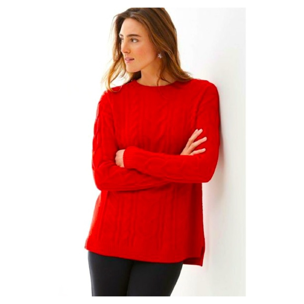 [J. JILL] Chenille Cable Knit Sweater